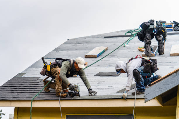 Professional Gutter Installation technician working in Winterville, NC